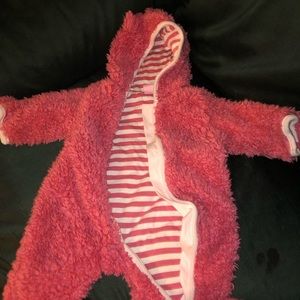 Pink bear snow suit
